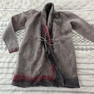 D. Exterior Tie Front Cardigan
